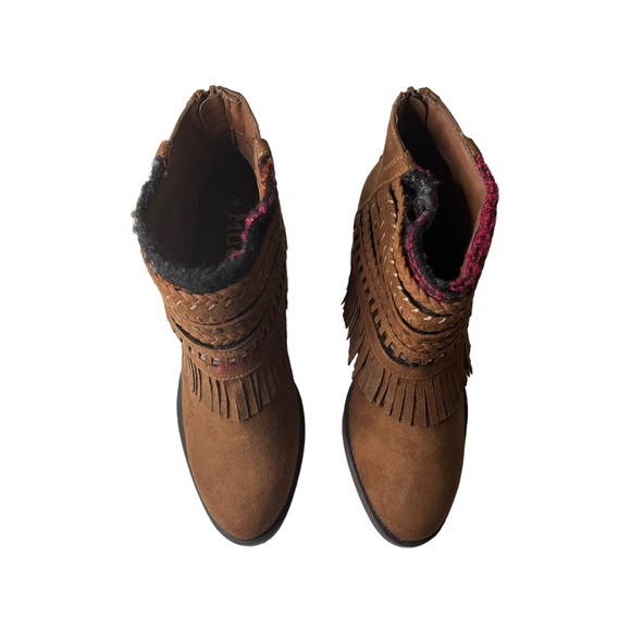 Mudd Cognac Ankle Booties| Chunky Heel Boots Women’s 9 - Picture 4 of 6